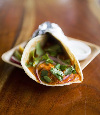 Indian food in a wrap